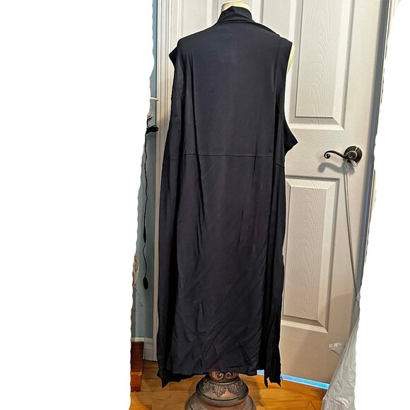 NEW PHOTOS! JACKET, SLEEVELESS, BLUE NIGHTS, SZ 5X, VERY LONG, ONE BUTTON, - Picture 4 of 16